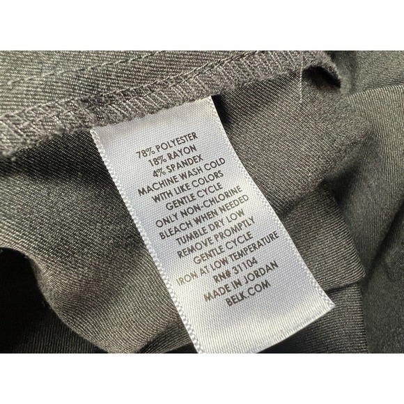 Kim Rogers Pants Women 12 Short Gray Elastic Waist Polyester‎ Blend Career - Picture 11 of 11